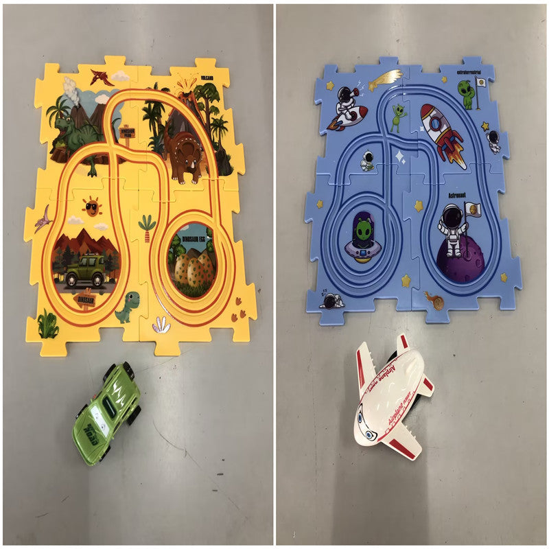 Kids DIY Electric Train Track Puzzle Toy Set