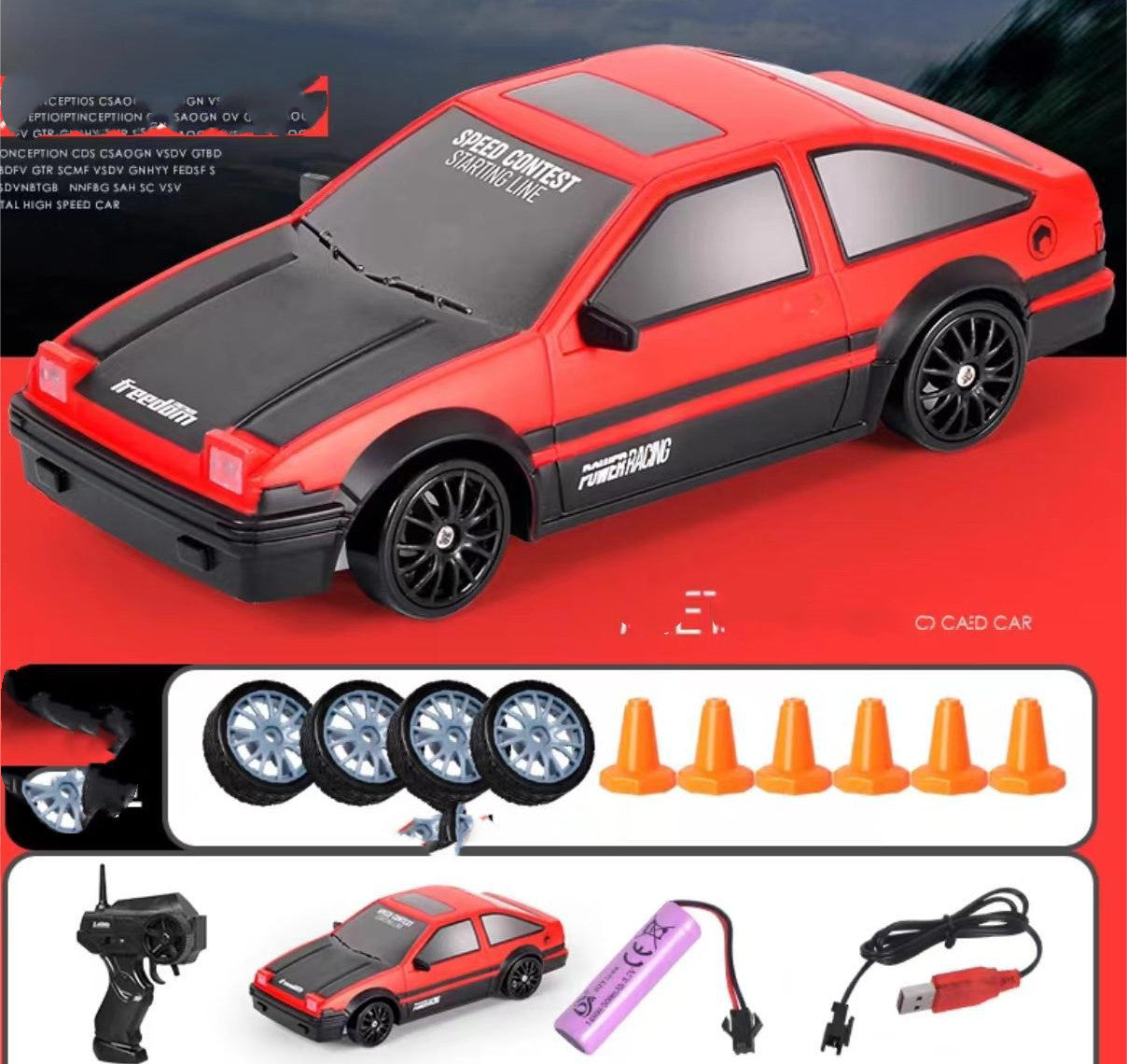 2.4G 4WD RC Drift Car Toy Racing Vehicle for Kids