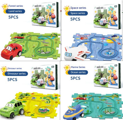 Kids DIY Electric Train Track Puzzle Toy Set