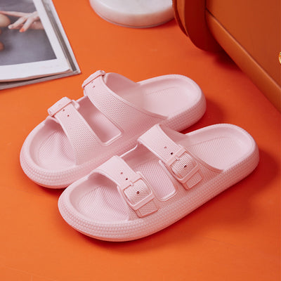 Women’s Platform Summer Slippers with Buckle Sandals