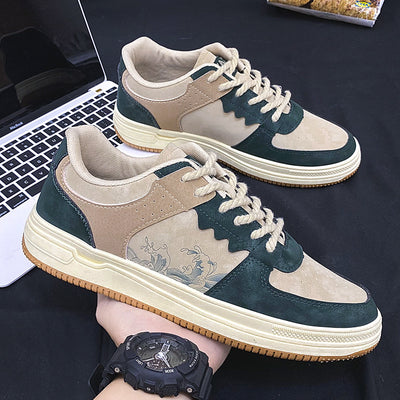 Men’s Casual Lace-Up Sneakers Soft Sole Walking Shoes