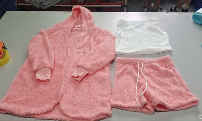 3PCS Women’s Pajama Set Crop Top & Drawstring Shorts