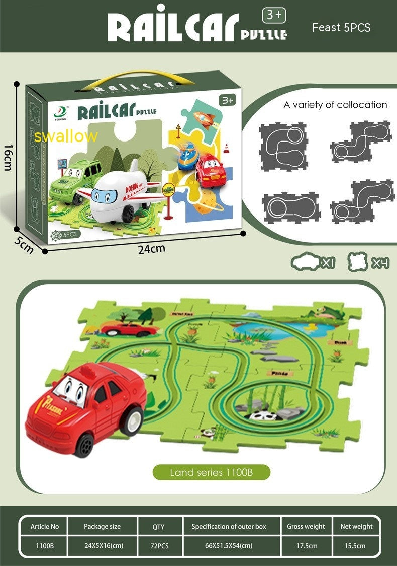 Kids DIY Electric Train Track Puzzle Toy Set
