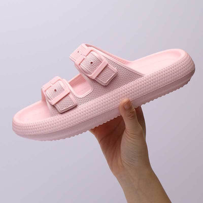 Women’s Platform Summer Slippers with Buckle Sandals