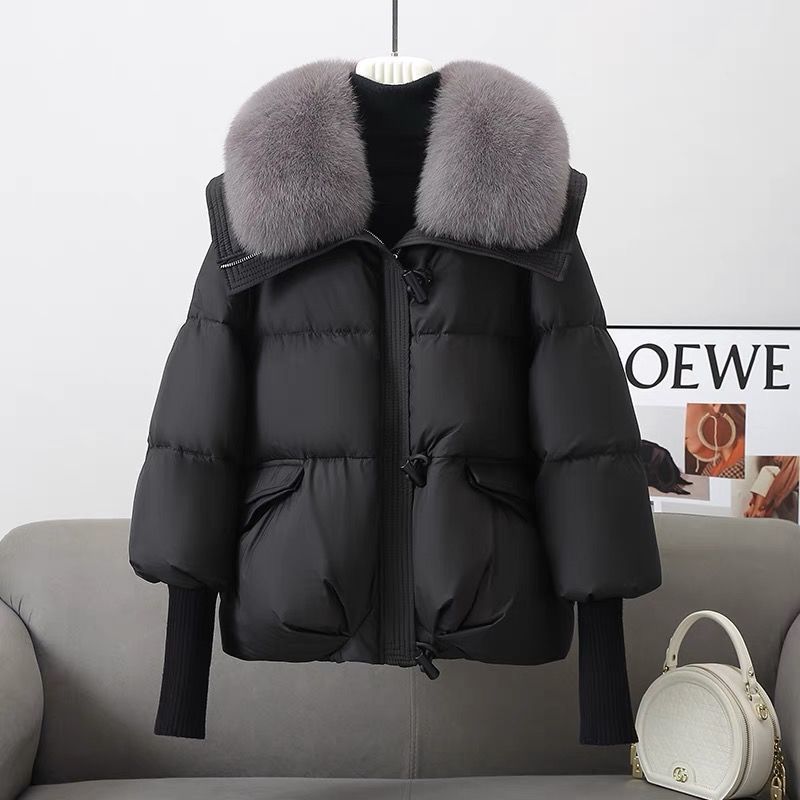 Women’s Winter Short Down Jacket with Fur Collar