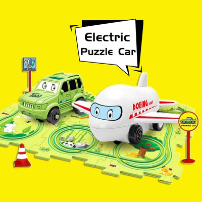 Kids DIY Electric Train Track Puzzle Toy Set