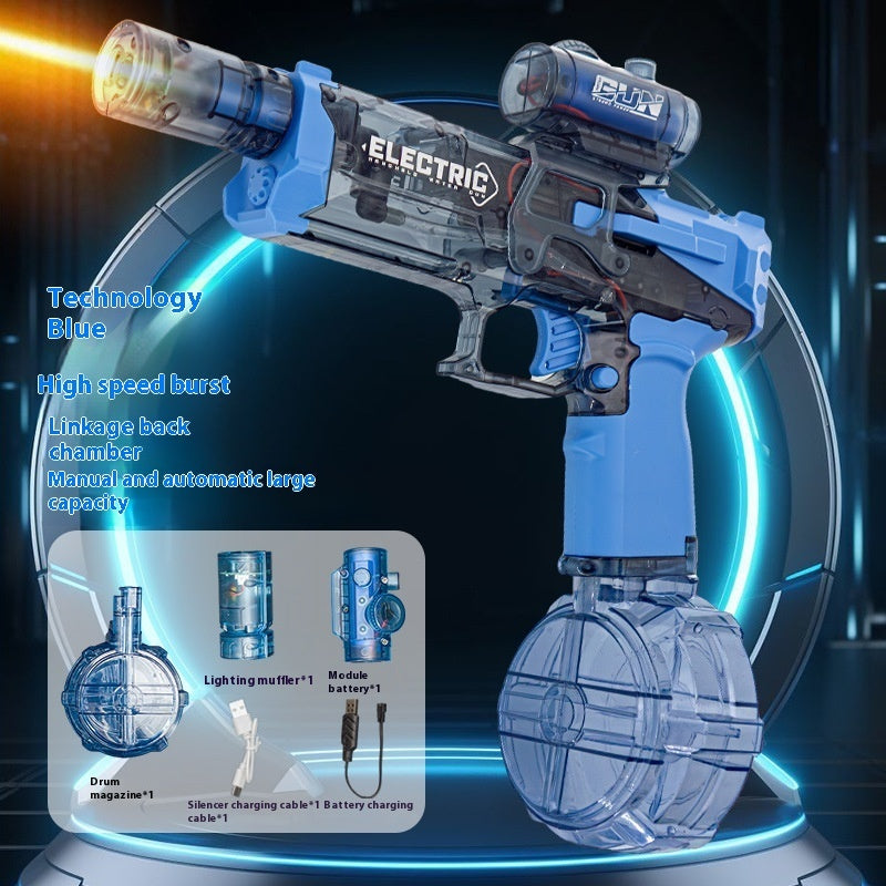 Electric Water Gun Automatic Spray Toy with Lights