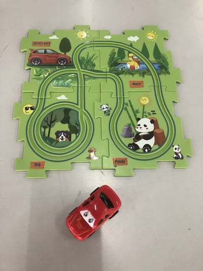 Kids DIY Electric Train Track Puzzle Toy Set