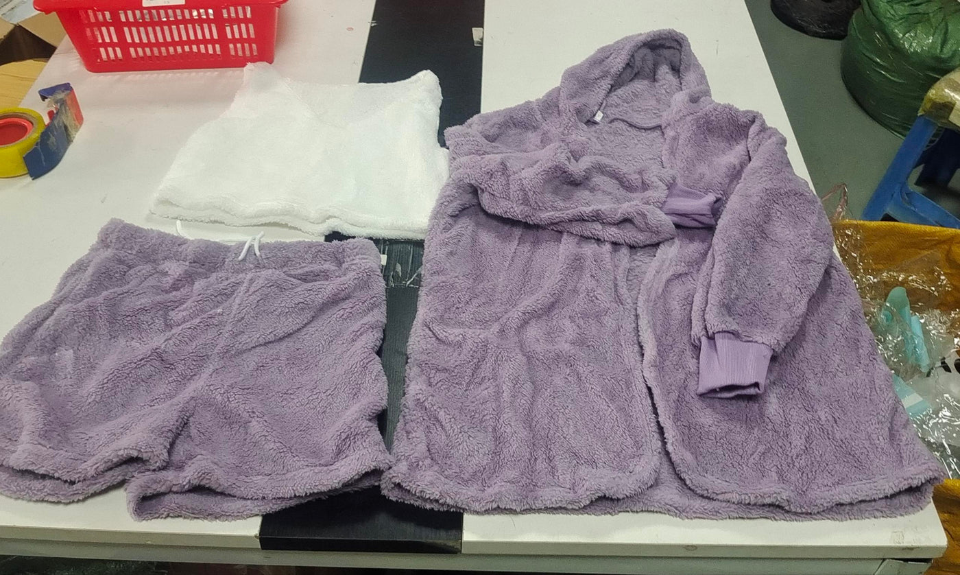 3PCS Women’s Pajama Set Crop Top & Drawstring Shorts