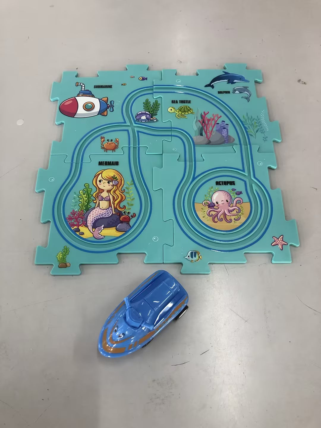 Kids DIY Electric Train Track Puzzle Toy Set