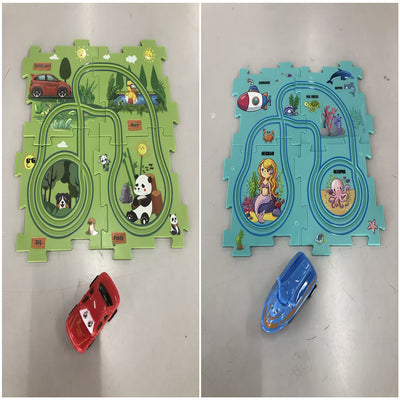 Kids DIY Electric Train Track Puzzle Toy Set