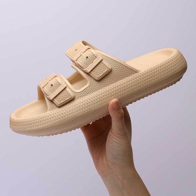 Women’s Platform Summer Slippers with Buckle Sandals