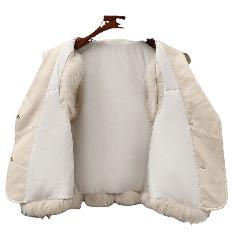 Women’s Faux Fur Vest Short Winter Warm Jacket