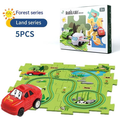 Kids DIY Electric Train Track Puzzle Toy Set