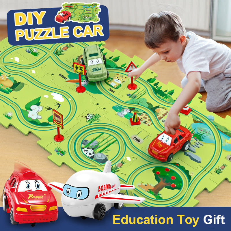 Kids DIY Electric Train Track Puzzle Toy Set